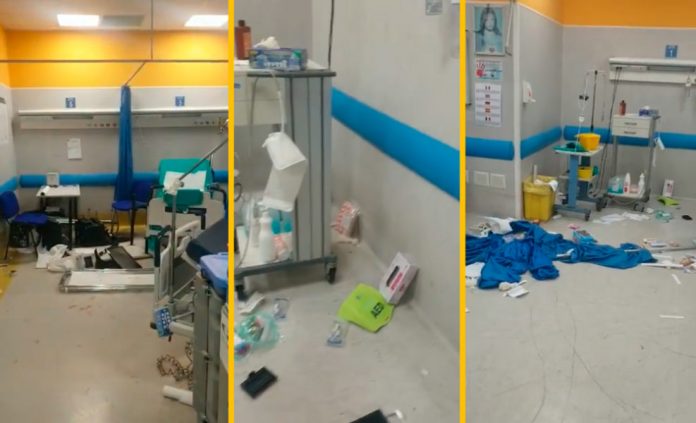 Ospedale Pellegrini devastato