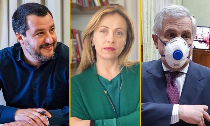 Salvini, Meloni, Tajani - Governo Coronavirus