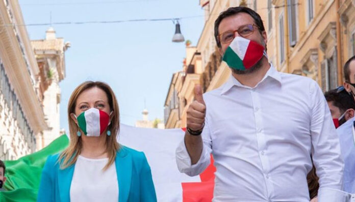 Giorgia Meloni e Matteo Salvini