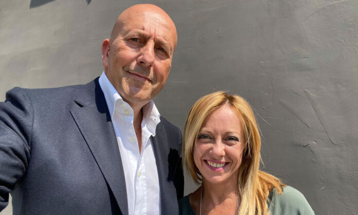Sergio Rastrelli e Giorgia Meloni